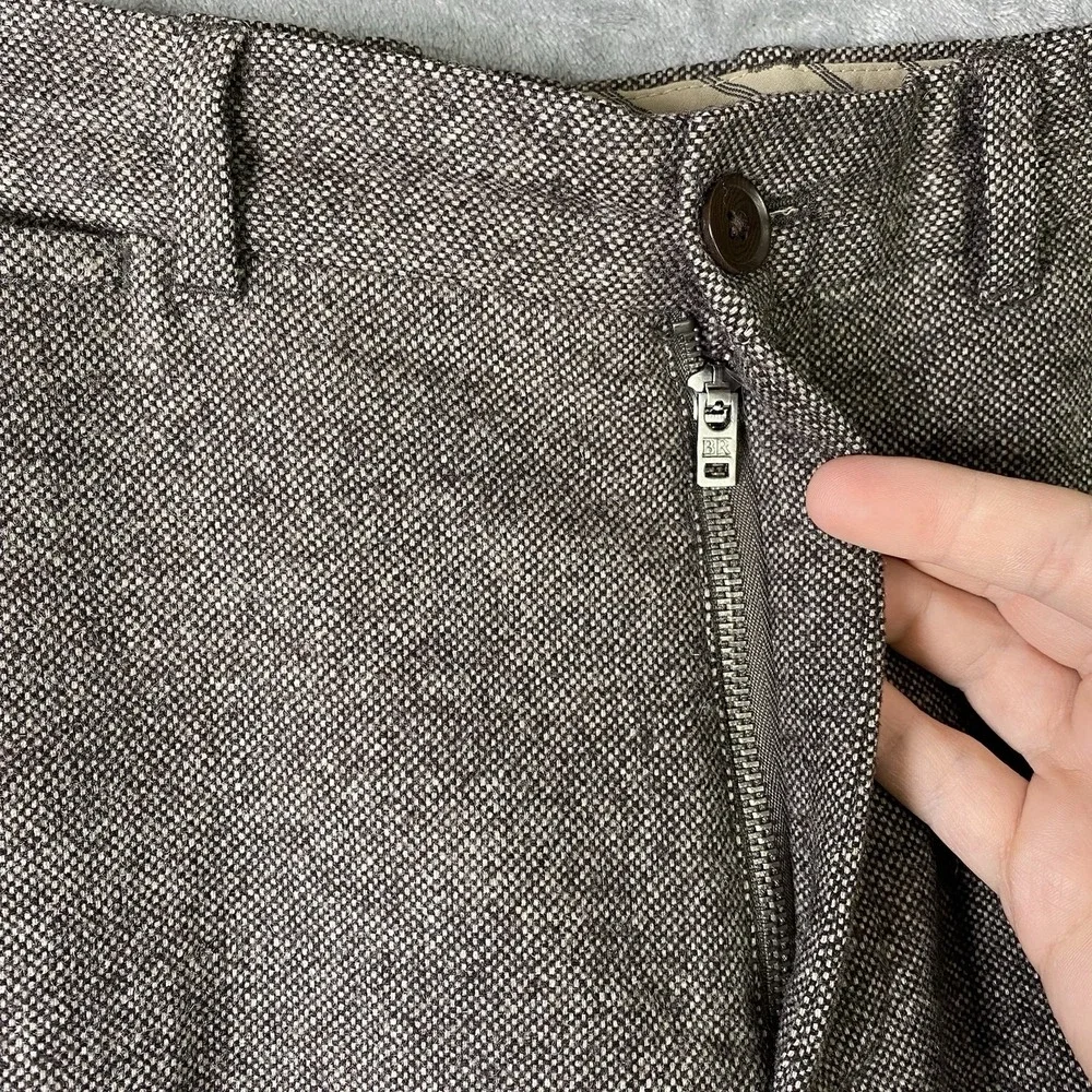 Banana Republic Vintage Straight Fit Pants Mens Size 34x30 Brown Wool Blend Prep